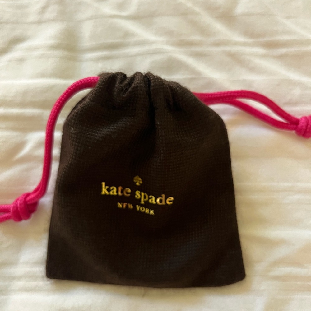 Kate Spade,white and Black Striped enamel, gold Bangle - Picture 5 of 5
